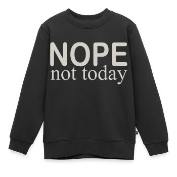 Pas aujourd’hui - Sweat Premium enfant bio - noir - Devant - AI Model Kid Female (0cm)