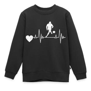 Fußballspieler Fußballmannschaft Fußballdesign - Kinder Premium Organic Sweatshirt - Schwarz - Vorne - AI Model Kid Female (0cm)