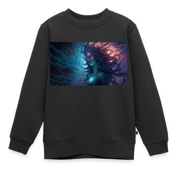 Femme Créature Sauvage - Sweat Premium enfant bio - noir - Devant - AI Model Kid Female (0cm)