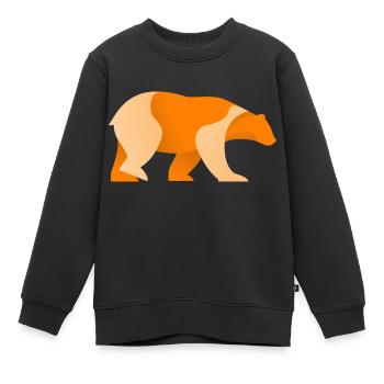 Bär Logo - Kinder Premium Organic Sweatshirt - Schwarz - Vorne - AI Model Kid Female (0cm)
