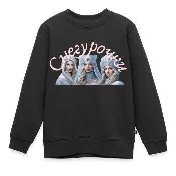 Trois belles femmes, de belles filles en hiver - Sweat Premium enfant bio - noir - Devant - AI Model Kid Female (0cm)