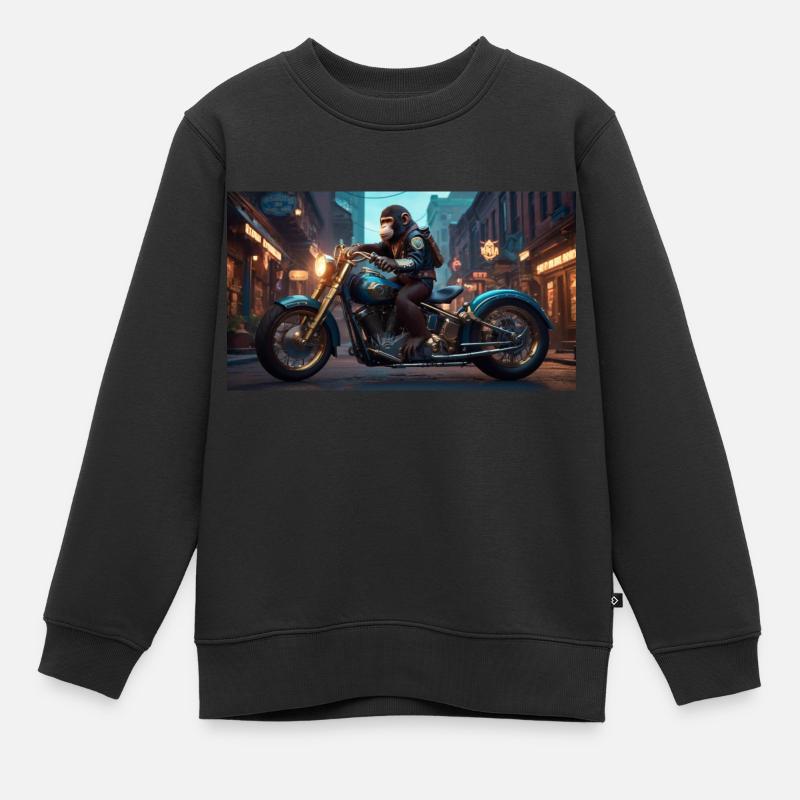 Cavalier facile - Sweat Premium enfant bio - noir