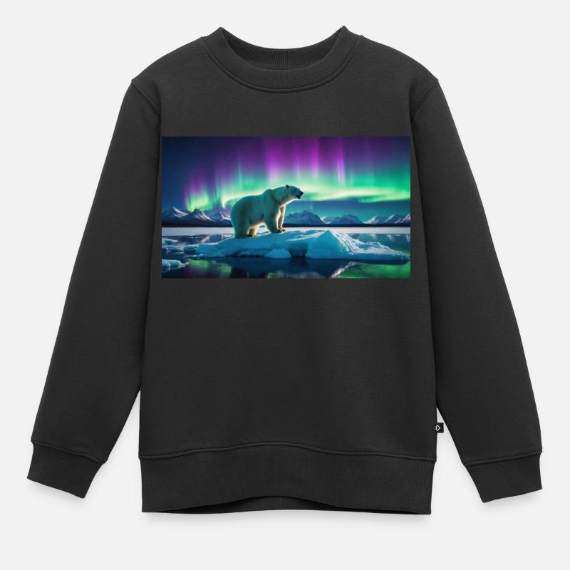 Polar bear - Kids Premium Organic Sweatshirt - black