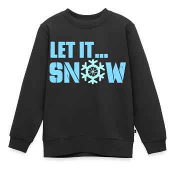 qu’il neige - Sweat Premium enfant bio - noir - Devant - AI Model Kid Female (0cm)