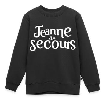 Jeanne au secours - Sweat Premium enfant bio - noir - Devant - AI Model Kid Female (0cm)