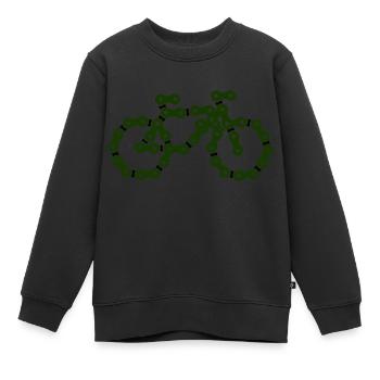bicyclette - Sweat Premium enfant bio - noir - Devant - AI Model Kid Female (0cm)