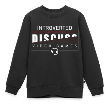 PC Nerd Gamer Graphismes - Sweat Premium enfant bio - noir - Devant - AI Model Kid Female (0cm)