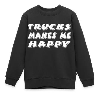 Truck - Kinder Premium Organic Sweatshirt - Schwarz - Vorne - AI Model Kid Female (0cm)