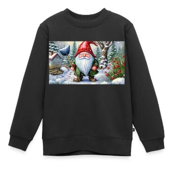 Mignons petits gnomes de la vie quotidienne – pelleter de la neige - Sweat Premium enfant bio - noir - Devant - AI Model Kid Female (0cm)