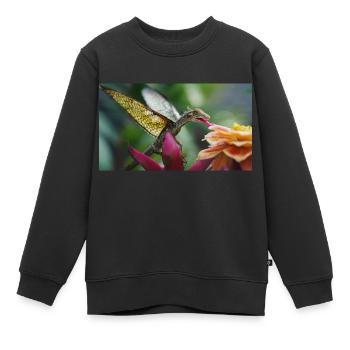 Un petit dragon mignon majestueux réaliste - Sweat Premium enfant bio - noir - Devant - AI Model Kid Female (0cm)