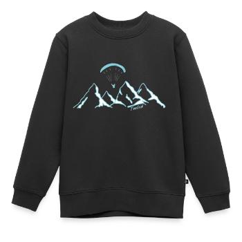 Parapente Parapente Pilote Neige - Sweat Premium enfant bio - noir - Devant - AI Model Kid Female (0cm)