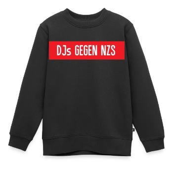 DJs gegen NZS - Kinder Premium Organic Sweatshirt - Schwarz - Vorne - AI Model Kid Female (0cm)