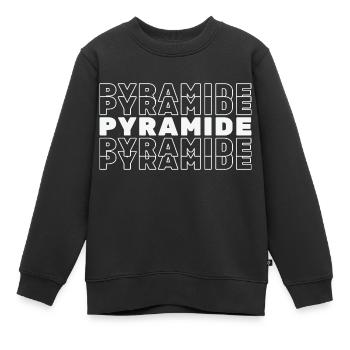 Pyramide - Sweat Premium enfant bio - noir - Devant - AI Model Kid Female (0cm)