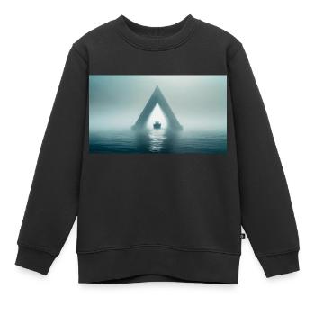gruselige mythische Orte – Bermuda-Dreieck - Kinder Premium Organic Sweatshirt - Schwarz - Vorne - AI Model Kid Female (0cm)