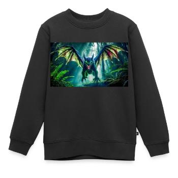 maléfique Chupacabra en Amérique du Sud monstre sombre - Sweat Premium enfant bio - noir - Devant - AI Model Kid Female (0cm)