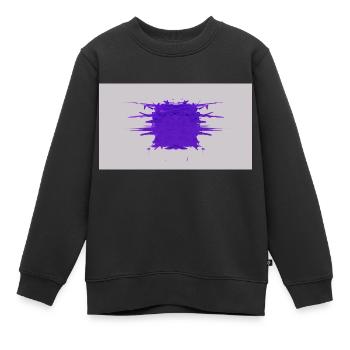 Sliver Cube - Kids Premium Organic Sweatshirt - black - Front - AI Model Kid Female (0cm)