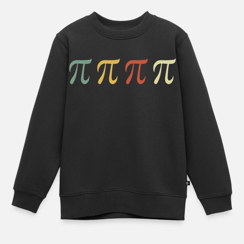 Vintage Retro Pi - Kinder Premium Organic Sweatshirt - Schwarz
