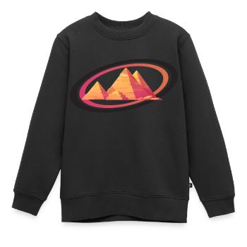 Pyramides d’Égypte - Sweat Premium enfant bio - noir - Devant - AI Model Kid Female (0cm)