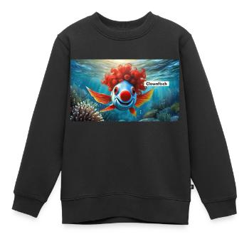 Jeu de mots : expression allemande ambiguë - Clownfisch - Sweat Premium enfant bio - noir - Devant - AI Model Kid Female (0cm)