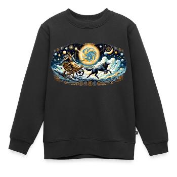 Himmlische Odyssee - Kinder Premium Organic Sweatshirt - Schwarz - Vorne - AI Model Kid Female (0cm)