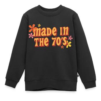 made in the 70s - Kinder Premium Organic Sweatshirt - Schwarz - Vorne - AI Model Kid Female (0cm)