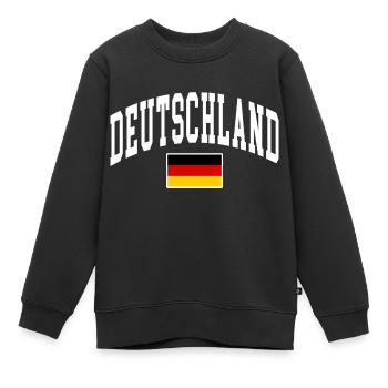 Deutschland - Kinder Premium Organic Sweatshirt - Schwarz - Vorne - AI Model Kid Female (0cm)