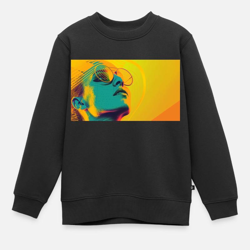 Silhouette ensoleillée - Sweat Premium enfant bio - noir