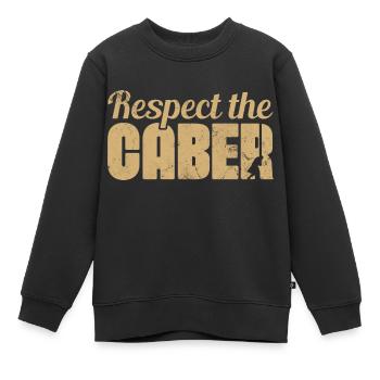 Respect The Caber Wood Trunk Tossing Lumber Sports - Kinder Premium Organic Sweatshirt - Schwarz - Vorne - AI Model Kid Female (0cm)