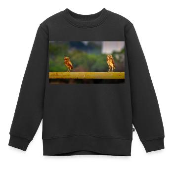 jolies chouettes - Sweat Premium enfant bio - noir - Devant - AI Model Kid Female (0cm)
