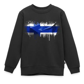Finlande Suomi helsinki scandinavie viking fine FIN - Sweat Premium enfant bio - noir - Devant - AI Model Kid Female (0cm)