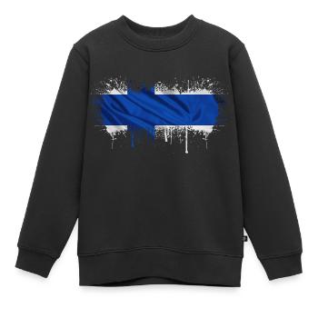 Finlande Suomi helsinki scandinavie viking fine FIN - Sweat Premium enfant bio - noir - Devant - AI Model Kid Female (0cm)