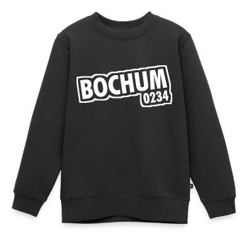 Bochum - 0234 - Vorwahl - NRW - Ruhrpott - Kinder Premium Organic Sweatshirt - Schwarz - Vorne - AI Model Kid Female (0cm)