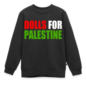 dolls for palestine - Kinder Premium Organic Sweatshirt - Schwarz - Vorne - AI Model Kid Female (0cm)