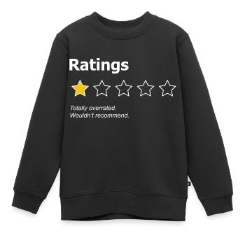 Des notes totalement surestimées - Sweat Premium enfant bio - noir - Devant - AI Model Kid Female (0cm)