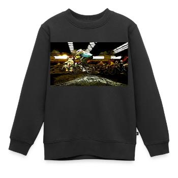 BMX (BMX) - Kinder Premium Organic Sweatshirt - Schwarz - Vorne - AI Model Kid Female (0cm)