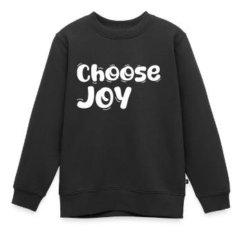 Choisissez la joie - Sweat Premium enfant bio - noir - Devant - AI Model Kid Female (0cm)