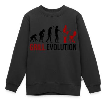 grill evolution - Kinder Premium Organic Sweatshirt - Schwarz - Vorne - AI Model Kid Female (0cm)