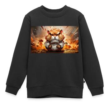 Animaux mignons - hamster - Sweat Premium enfant bio - noir - Devant - AI Model Kid Female (0cm)