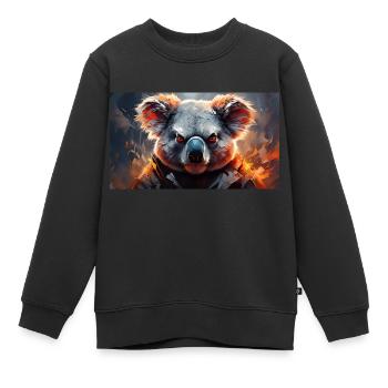 Animaux mignons - Koala - Sweat Premium enfant bio - noir - Devant - AI Model Kid Female (0cm)