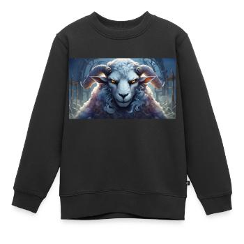 Animaux mignons - moutons - Sweat Premium enfant bio - noir - Devant - AI Model Kid Female (0cm)