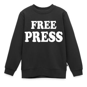 Free press - Sweat Premium enfant bio - noir - Devant - AI Model Kid Female (0cm)