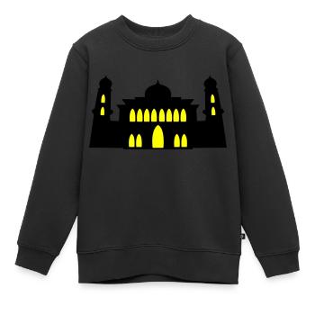 moschee silhouette - Kinder Premium Organic Sweatshirt - Schwarz - Vorne - AI Model Kid Female (0cm)