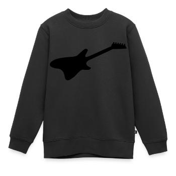 E Guitare 01 - Sweat Premium enfant bio - noir - Devant - AI Model Kid Female (0cm)
