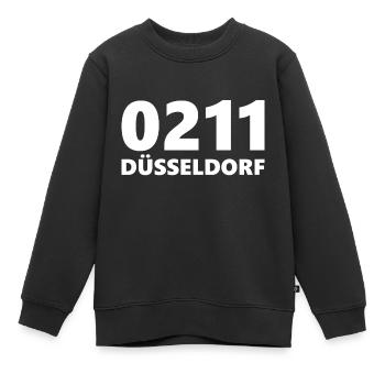 0211 Vorwahl Düsseldorf NRW Rhein - Kinder Premium Organic Sweatshirt - Schwarz - Vorne - AI Model Kid Female (0cm)