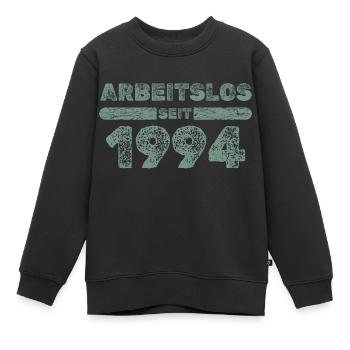Arbeitslos 1994 - Kinder Premium Organic Sweatshirt - Schwarz - Vorne - AI Model Kid Female (0cm)