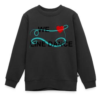 We love linedance - Kinder Premium Organic Sweatshirt - Schwarz - Vorne - AI Model Kid Female (0cm)