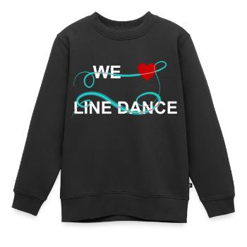 Wir lieben Line Dance - Kinder Premium Organic Sweatshirt - Schwarz - Vorne - AI Model Kid Female (0cm)
