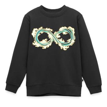 Endless waves - Kids Premium Organic Sweatshirt - black - Front - AI Model Kid Female (0cm)
