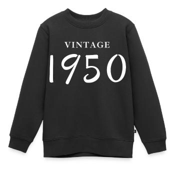 Jahrgang 1950er Jahre - Geschenkidee zum Geburtstag - Kinder Premium Organic Sweatshirt - Schwarz - Vorne - AI Model Kid Female (0cm)
