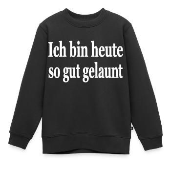 Party - Kinder Premium Organic Sweatshirt - Schwarz - Vorne - AI Model Kid Female (0cm)